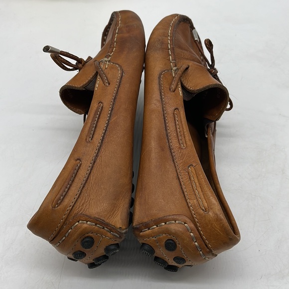 Mercanti Fiorentini Brown Leather Driving Moccasins Size 7 - Picture 5 of 8